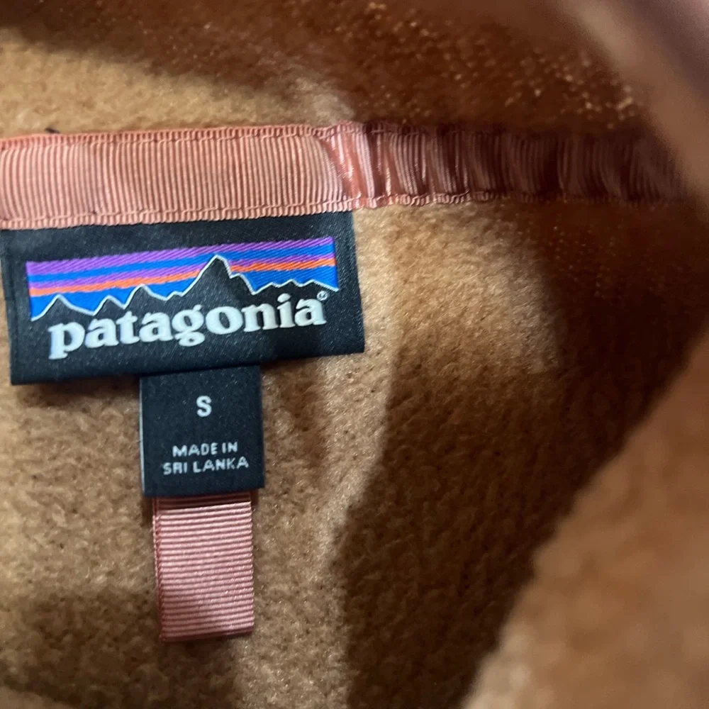 Patagonia‎ Pullover Womens small Brown Tan Half Zip Retro Pile Marsupial Fleece - Picture 13 of 13